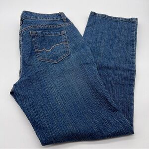 Sonoma Original Straight Dark Wash Blue Denim w/5 Pockets Detail-Size 4 Short